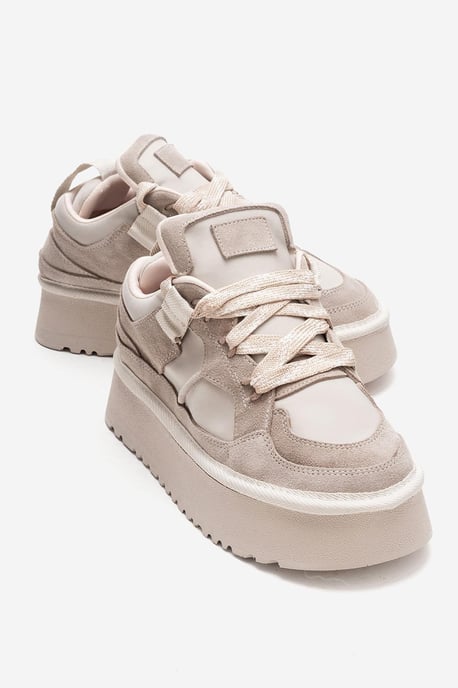 Riven Leren Platform Sneaker Dames - Image 2