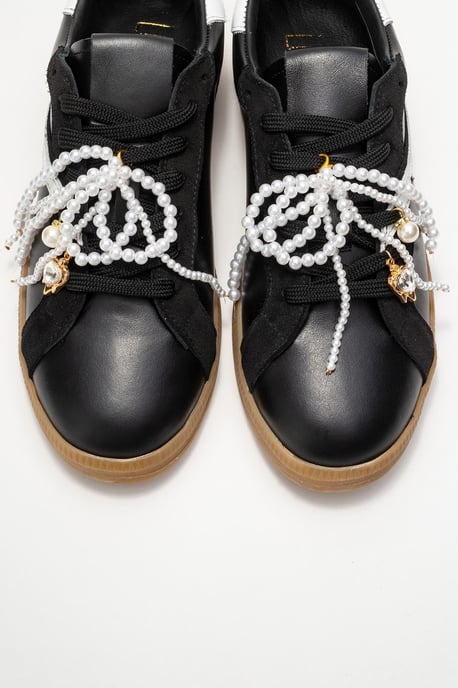 Taren Leren Parel Gesp Sneakers Dames - Image 3