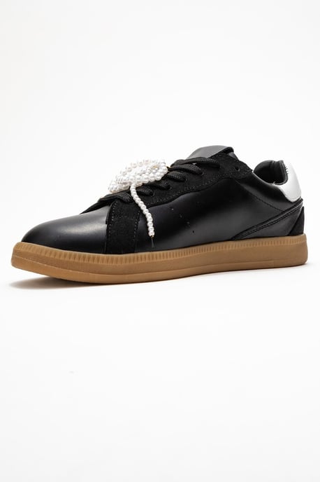 Taren Leren Parel Gesp Sneakers Dames - Image 4