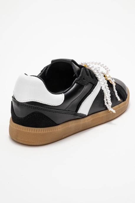 Taren Leren Parel Gesp Sneakers Dames - Image 5
