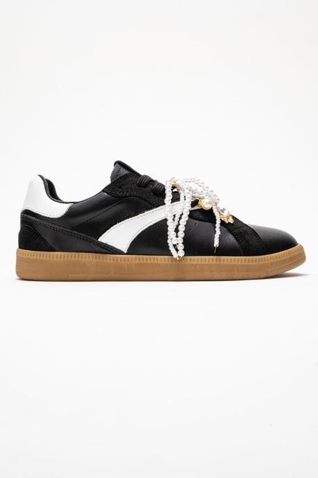 Taren Leren Parel Gesp Sneakers Dames - Image 6
