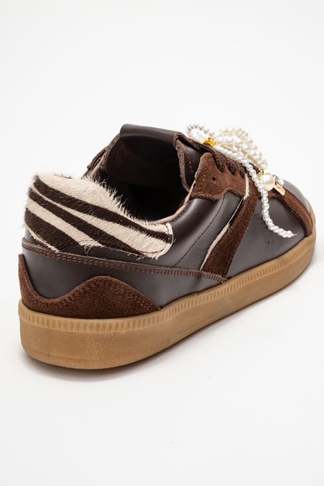 Taren Leren Parel Gesp Sneakers Dames - Image 5
