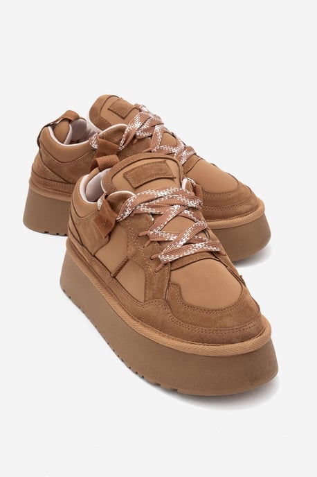 Riven Leren Platform Sneaker Dames - Image 2