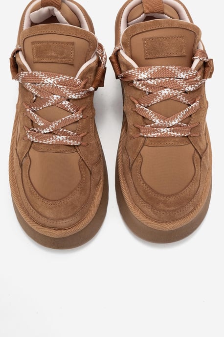 Riven Leren Platform Sneaker Dames - Image 3