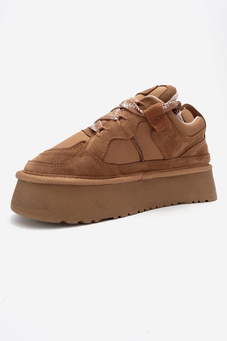 Riven Leren Platform Sneaker Dames - Image 4