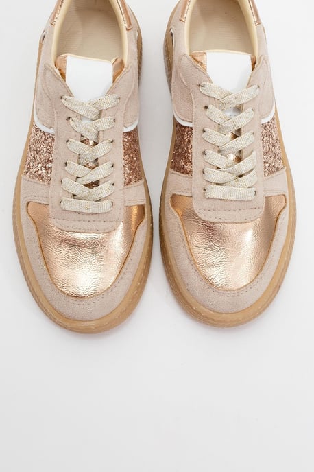 Felipe Glitter Leren Sneakers Dames - Image 2