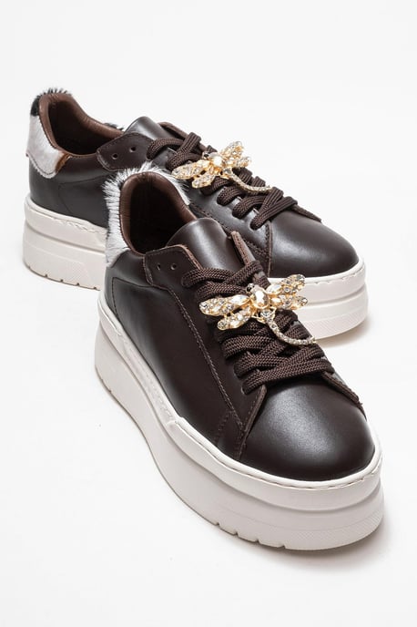 Laren Leren Gesp Sneakers Dames - Image 2