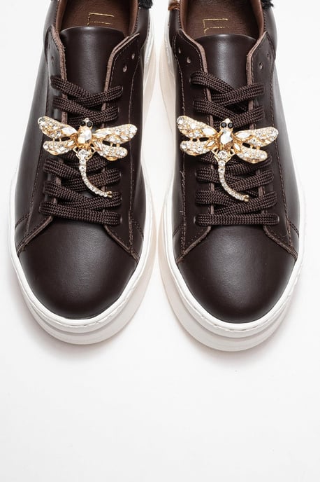 Laren Leren Gesp Sneakers Dames - Image 3