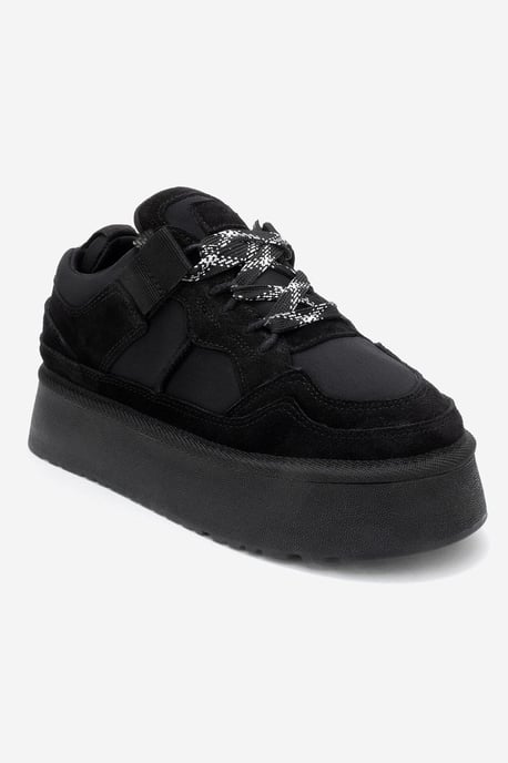 Riven Leren Platform Sneaker Dames - Image 1