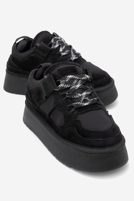 Riven Leren Platform Sneaker Dames - Image 2
