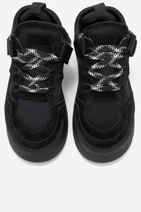 Riven Leren Platform Sneaker Dames - Image 3