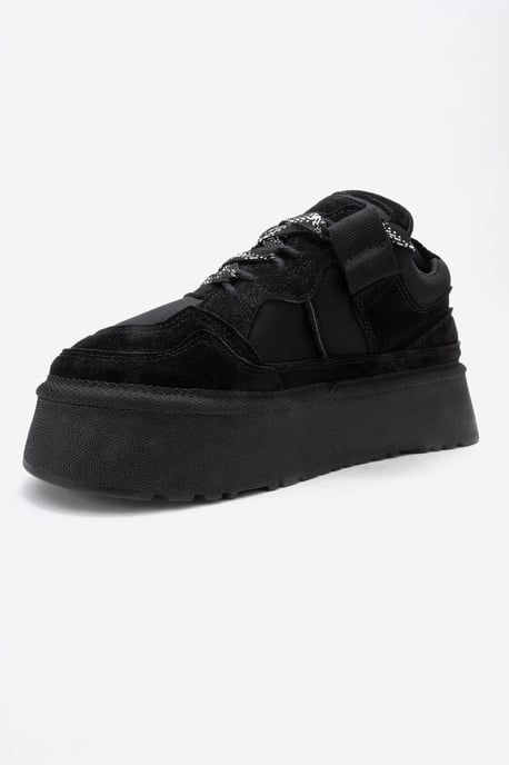 Riven Leren Platform Sneaker Dames - Image 4