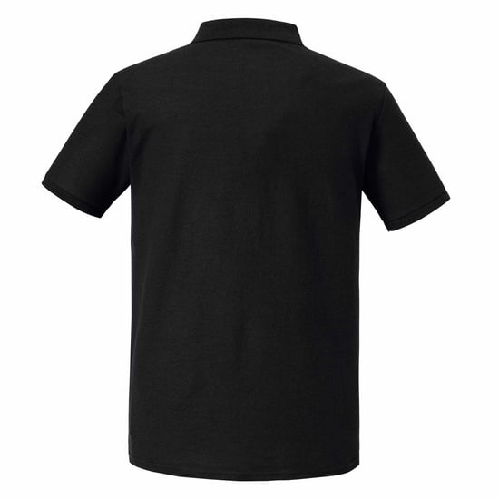 Russell Mens Authentic Eco Polo Shirt (Black) - Image 2