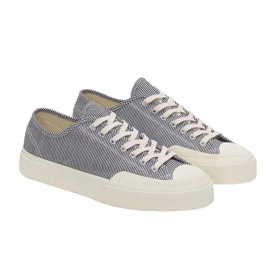 Superga Unisex Adult 2432 Works Stripe Trainers (Blue/White) - Image 1