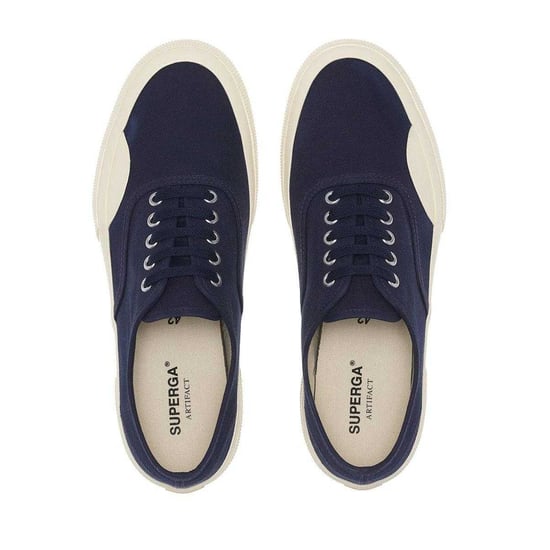 Superga Unisex Adult 2430 Deck Canvas Trainers (Navy/Off White) - Image 3