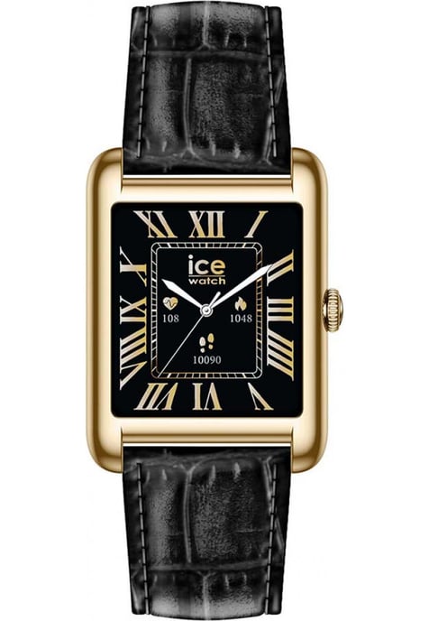 Ice Watch Ice Smart Tk 2.0 - Gold - Black Croco Unisex Horloge Zwart 025285 - Image 1