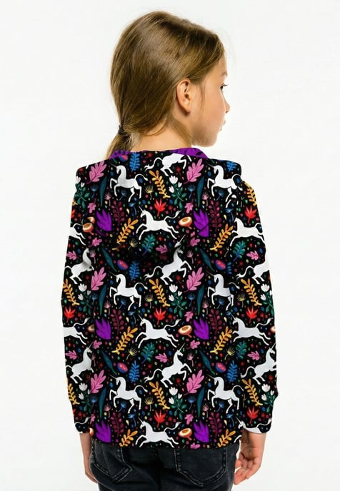 "Folk Unicorn" Zip Hoodie - Image 3