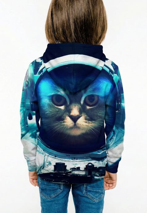 "Space Cat" Zip Hoodie - Image 4