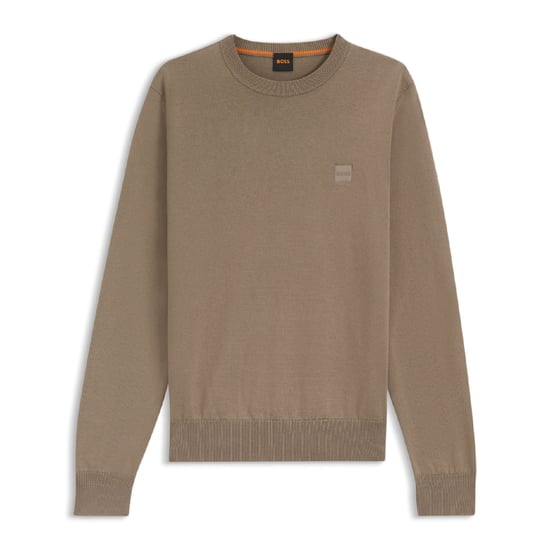 Heren Boss Kanovano S Logo Label trui in groen - Image 1