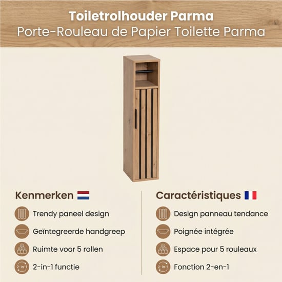 4bathroomz Parma toiletrolhouder met toiletroldispenser 5 rollen - Image 5