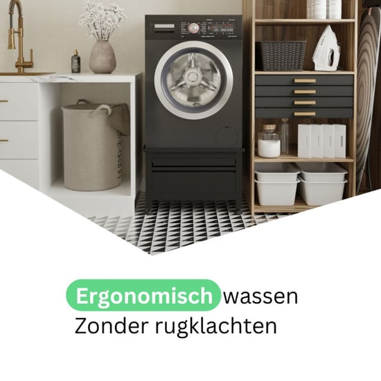 Wasophoogte Wasmachine verhoger – novapro met lade en plateau - - Image 3