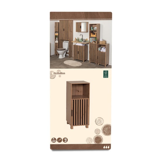 4bathroomz Parma badkamerkast halfhoog 86 cm in houtlook - - Image 3