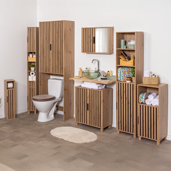 4bathroomz Parma badkamerkast halfhoog 86 cm in houtlook - - Image 4