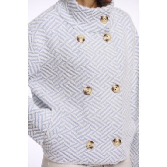 Rino & Pelle short double breasted jacket beth.5012621 11064 light blue graphic - Image 3