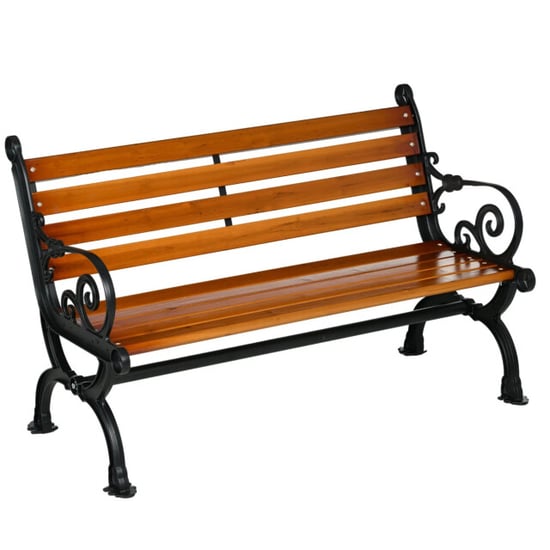 4goodz Tuinbank klassiek 2-personen max. 240 kg met rugleuning van hout - Image 1
