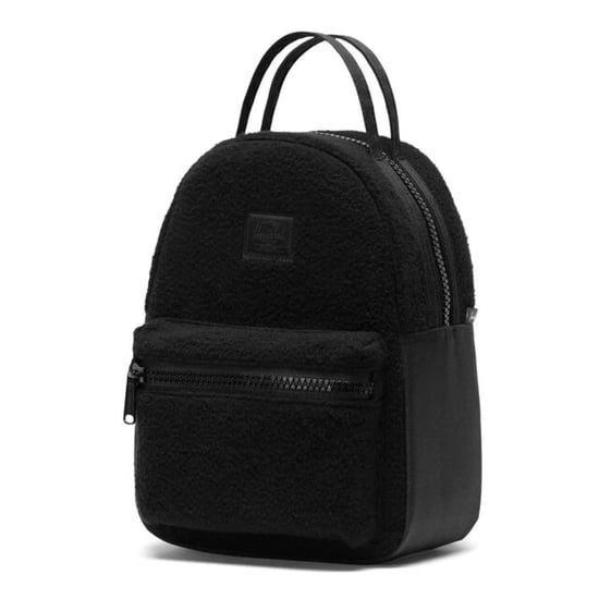 Herschel nova small black sherpa rugtas - - Image 2