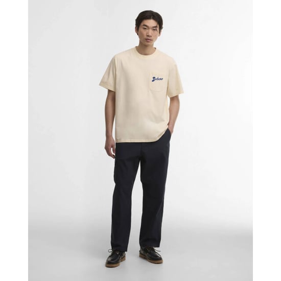 Barbour links os t-shirt mts1556 be13 neutral - Image 2