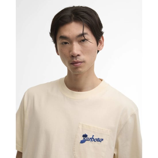 Barbour links os t-shirt mts1556 be13 neutral - Image 5