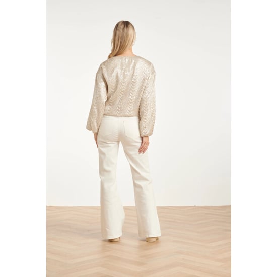 Smashed Lemon Bomberjack met slang print en metallic glans | - Image 3