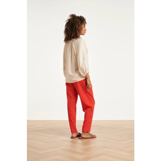 Smashed Lemon Elegante pantalon met plooi en hoge taille | - Image 6