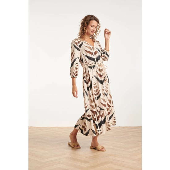 Smashed Lemon Maxi overslagjurk met grafische aztec print | - Image 3