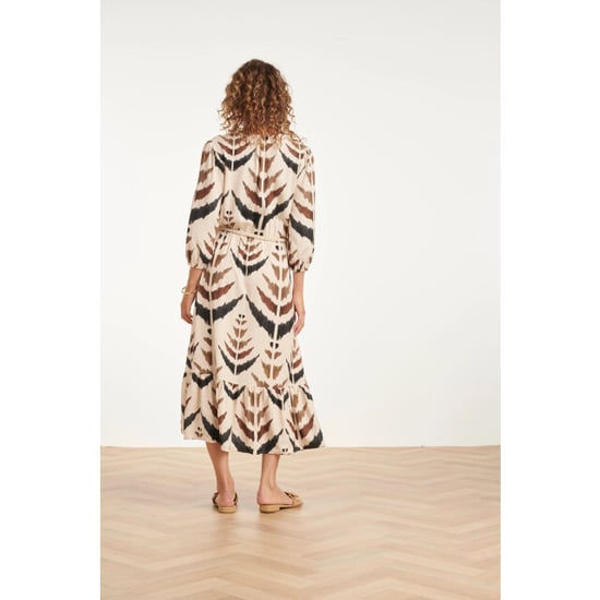 Smashed Lemon Maxi overslagjurk met grafische aztec print | - Image 6