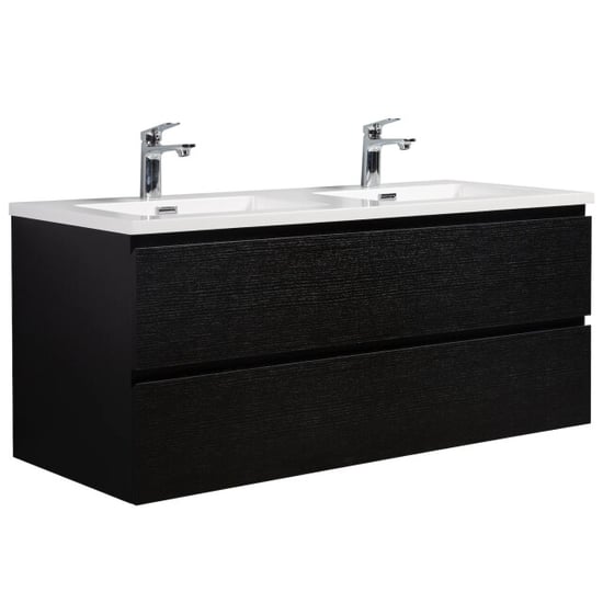 Badplaats Badkamermeubel set angela 120cm zwart badmeubel met - Image 1