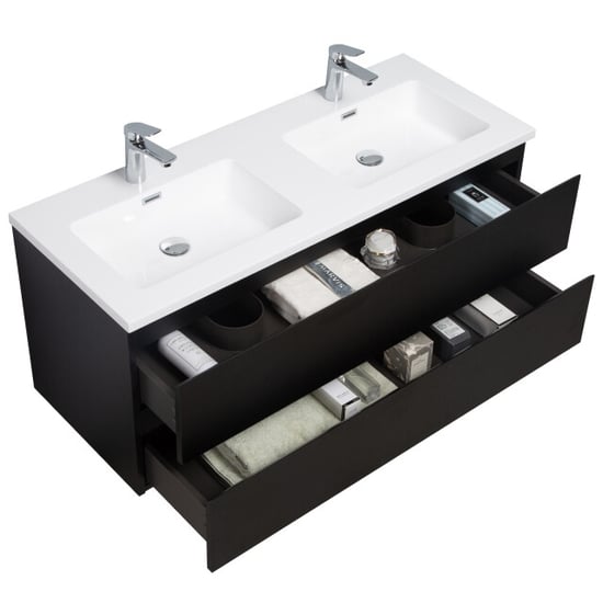 Badplaats Badkamermeubel set angela 120cm zwart badmeubel met - Image 3