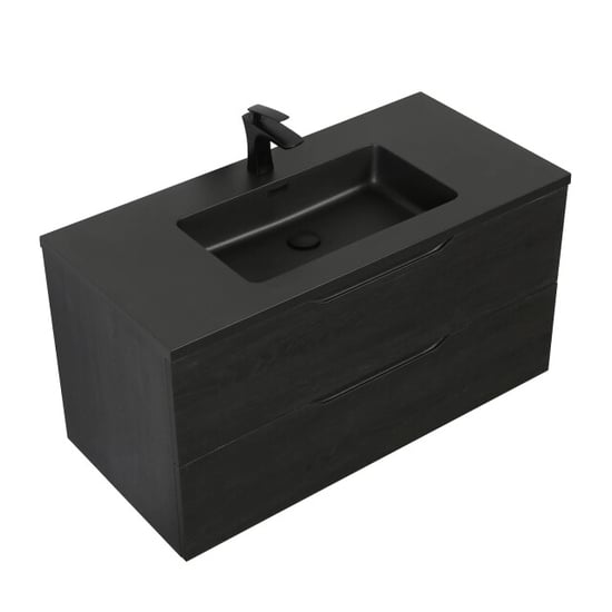 Badplaats Badkamermeubel set cairo 100 x 48 cm zwart eiken badmeubel met - Image 5