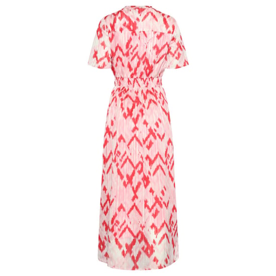 Smashed Lemon Maxi-jurk met zigzag aztec print in roze en wit | - Image 5
