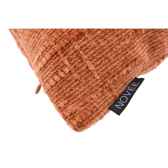 NOVÉE Chenille stripe terra | 45 x 45 cm | kussenhoes | polyester - Image 2
