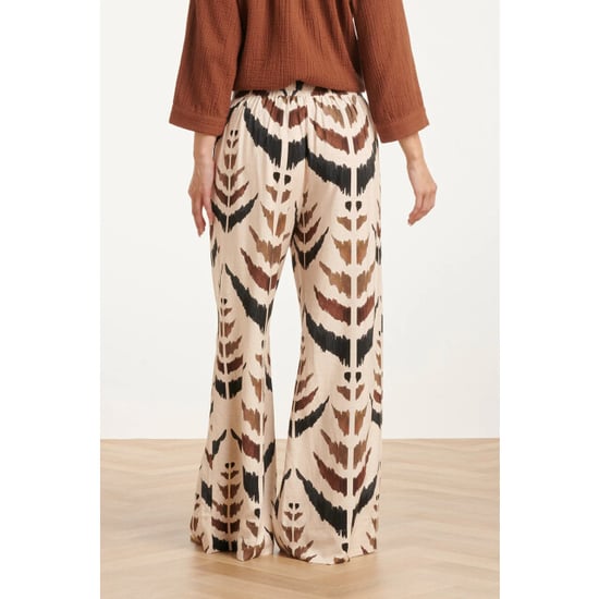 Smashed Lemon Wijde broek met grafische aztec print | - Image 6