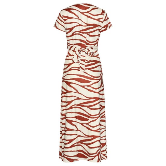 Smashed Lemon Maxi stretch jurk met bruine zebraprint | - Image 5