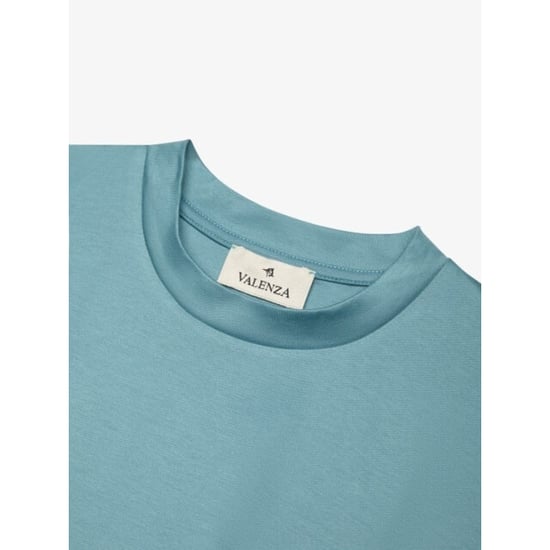 Valenza Interlock supima t-shirt teal - Image 3