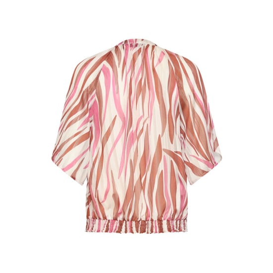 Smashed Lemon Wijde top met roze zebra-style print | - Image 3