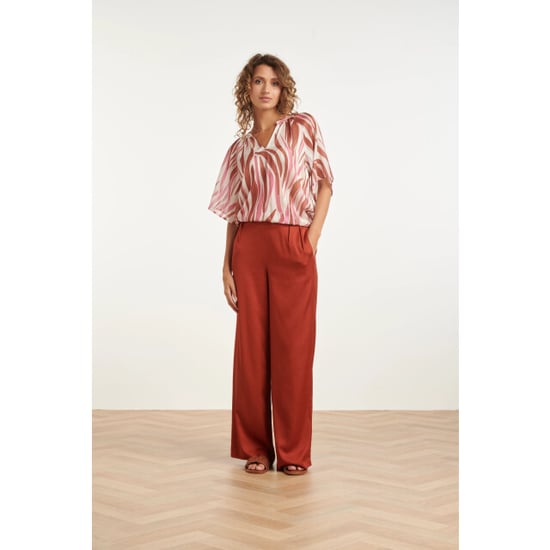 Smashed Lemon Wijde top met roze zebra-style print | - Image 6
