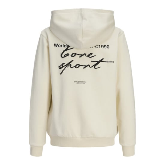 Jack & Jones Jcodust script sweat hood sa26 jnr ecru - Image 4