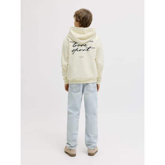Jack & Jones Jcodust script sweat hood sa26 jnr ecru - Image 6