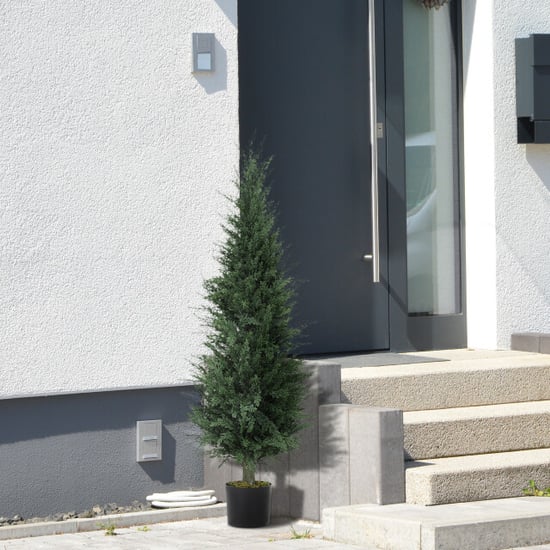 4goodz Kunstplant cipres met 638 bladeren in met pot uv-bestendig ook voor buiten - Image 3