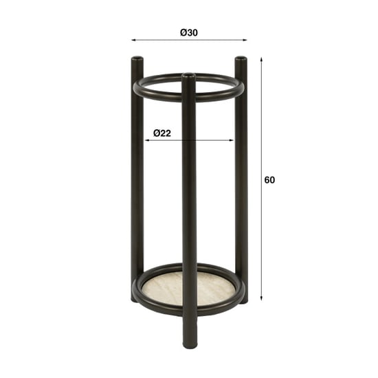 Hoyz paraplubak luno rond drift brown - Image 4